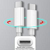 Cable USB Tipo C a Tipo C de Carga Rápida para Samsung, Cable USB C de Carga Rápida para iPhone 17 Pro Max 16 15 y Teléfonos Android