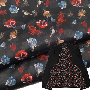 Envío Rápido, Forro Estampado Elegante con Diseño de Calavera y Flores, Estilo Antiguo, Forro para Traje de Hombre - Product Image 5