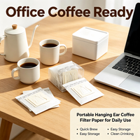 En stock, commande en gros, sachet filtre à café à oreilles en maille fine de qualité alimentaire pour l'emballage individuel de café filtre