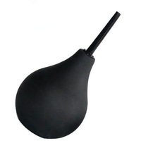 Douche rectale en silicone bleu en forme de poire de 224 ml pour lavement anal, anus, côlon