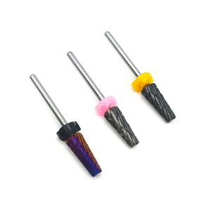 6.0mm Tapered Barrel Cross R Cut Carbide Nail <b>Drill</b> <b>Bit</b> 3/32 Inch Safety Rotary Burr Custom Logo - Product Image 2