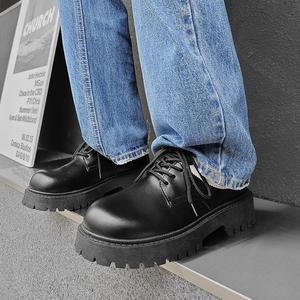 Zapatos de Cuero con Diseño de Bloques de Color, Transpirables, con Suela Gruesa, Antideslizantes, Punta Redonda, Casuales, Tendencia de Verano, Se Preferen Grandes Cantidades - Product Image 3