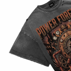 T-shirts pour hommes respirants en coton surdimensionnés, style punk vintage, imprimé graphique, délavé à l'acide, effet vieilli, vêtements de haute qualité pour la vente en gros - Product Image 4