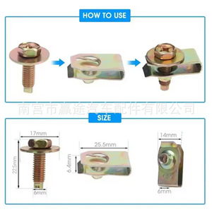 Clip de fixation M6 Winning Journey pour carrosserie automobile, 17mm, 25.5mm, 14mm, pour garde-boue, pare-chocs, capot moteur Nissan - Product Image 1