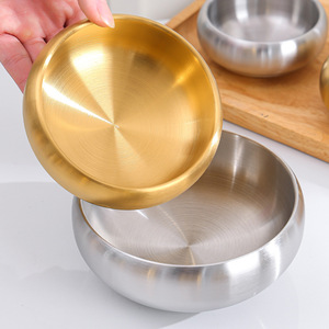 ชามสแตนเลส 304 ทรงโค้งสองชั้น สำหรับข้าว อาหารว่าง อาหารเจ แบบญี่ปุ่น - Product Image 2