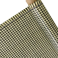 Tissu hybride carbone-kevlar 200 g/m², design en forme de I, léger, pour pièces automobiles