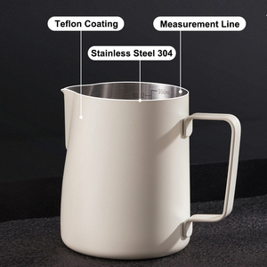 Brocca per <span class=keywords><strong>Latte</strong></span> in Acciaio Inox Nero da 600ml per Espresso, <span class=keywords><strong>Latte</strong></span> Art, Montare Crema e Schiuma, Accessorio per Macchina da Caffè - Product Image 4