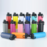 Bouteille d'eau isotherme en acier inoxydable sans BPA, revêtement poudré, double paroi, anti-fuite, pour la rentrée scolaire (vente en gros)