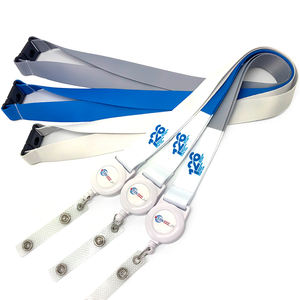 Custom Design Uw Eigen Reliëf Logo Afdrukken School Nek Riem Lanyard Met Badge Reel - Product Image 2