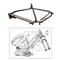 Cadre de vélo de montagne électrique à suspension complète pour vélo électrique, pièce adaptée 1000w 48v Bafang M400 M600 M620 M820 Mid Drive, 120mm
