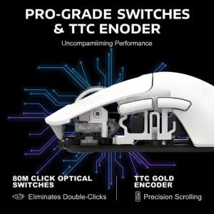 Souris de jeu rechargeable SADES Dagger BT, légère, charge rapide, haute précision, souris pour FPS, MOBA, Battle Royale - Product Image 3