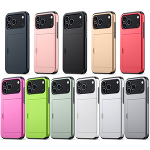 Plastik sağlam kılıfı iPhone 17 için pro max 17 hava cüzdan kılıf, Apple iPhone 17 için darbeye kapak durumda kredi kartı telefon kılıfı - Product Image 1