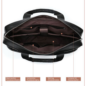 AndoBag Maletín para Portátil de 14 Pulgadas para Hombre, de Cuero Vacuno Genuino, para Viajes de Negocios, Bolso Bandolera 1401 - Product Image 4