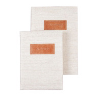 Carnet de bien-être personnalisé en lin, livraison rapide, couverture rigide, impression d'affirmations, livre en tissu, logo personnalisable, taille adaptable