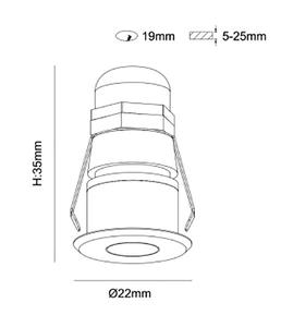 Mini area esterna e doccia IP67 1.2W led mini sopt light bagno - Product Image 5
