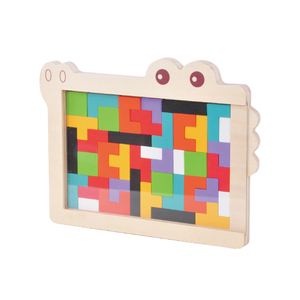 ชุดของเล่นลูกบาศ์กปริศนาจิ๊กซอว์รูปจระเข้ทำจากไม้สำหรับเด็กเพื่อการศึกษาปฐมวัย - Product Image 3