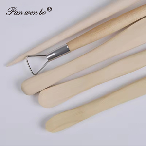 5 Bộ điêu khắc mô hình công cụ đất sét gỗ <span class=keywords><strong>Polymer</strong></span> gốm dập nổi công cụ khắc gỗ gốm công Cụ Điêu Khắc Đất Sét gốm công cụ thiết lập - Product Image 5