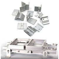 Soportes de montaje de panel solar de aluminio abrazadera media abrazadera solar
