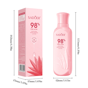 SADOER Lait et lotion hydratants pour le visage à l'aloe vera rose, à la niacinamide et à l'acide hyaluronique, absorption rapide, éclaircissant pour tous les types de peau - Product Image 6