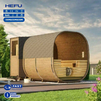 Nouvelle Arrivée Sauna Extérieur Professionnel Moderne en Bois Massif pour 6 Personnes, Cabine Coréenne Blanche à Infrarouge Électrique pour Bain Froid et Hammam