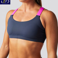 Soutien-gorge de sport grande taille à maintien élevé, color block, personnalisé, pour yoga et entraînement en salle de sport