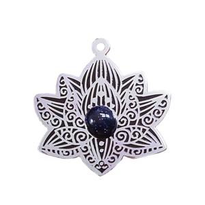 Vente en gros de <span class=keywords><strong>collier</strong></span> pendentif boule en argent ancien avec <span class=keywords><strong>lotus</strong></span> en pierres précieuses à la mode avec chaîne en métal bijoux pour femmes et hommes - Product Image 3