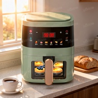 Friteuse à air numérique avec fenêtre visible, grande capacité de 5 L, friteuse électrique sans huile pour une cuisine saine