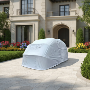 Grand abri de jardin extérieur 5,5x2,5x2,3m, abri de voiture portable, imperméable, durable, semi-<span class=keywords><strong>automatique</strong></span>, pliable, galvanisé - Product Image 2