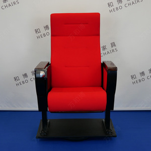 เก้าอี้หอประชุมมานวาเอ็กซ์โป รุ่น HB708 สีแดงวอลนัท พร้อมที่วางแขน สำหรับห้องบรรยายในโรงเรียนและอัฒจันทร์กีฬา - Product Image 3