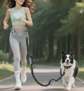 Riñonera deportiva multifuncional reflectante de nailon para correr y caminar con cuello de tracción para mascotas - Product Image 1