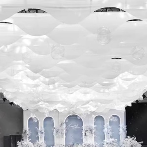 Cortinas de Techo Onduladas Blancas Modernas, <span class=keywords><strong>Tela</strong></span> Elástica <span class=keywords><strong>para</strong></span> Decoración de Bodas, Eventos y Hoteles - Product Image 4