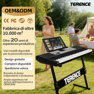 TERENCE SP611 電子ピアノキーボード 61鍵 ポータブルデジタルピアノ 音楽愛好家向け - Product Image 1