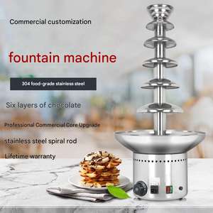 <span class=keywords><strong>Fontaine</strong></span> à <span class=keywords><strong>chocolat</strong></span> électrique entièrement automatique, tube en acrylique moulé avec couvercle rond anti-poussière, protection contre le vent - Product Image 3