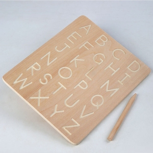 Outil <span class=keywords><strong>de</strong></span> <span class=keywords><strong>suivi</strong></span> des lettres Montessori pour enfants, Alphabet Double face et outil <span class=keywords><strong>de</strong></span> <span class=keywords><strong>suivi</strong></span> des chiffres, planche <span class=keywords><strong>de</strong></span> traçage <span class=keywords><strong>de</strong></span> l'alphabet en bois - Product Image 4