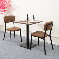 Chaise de salle à manger rembourrée robuste pour restaurant, couleur personnalisée, tissu PU, coussin doux, Silla De Comedor pour bistro, café, restauration rapide