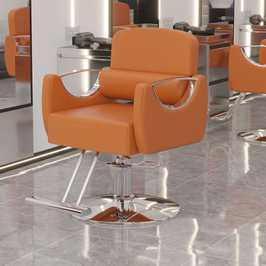 Chaise de barbier de luxe noire et dorée, chaise de salon de coiffure hydraulique réglable - Product Image 6