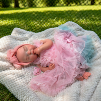 Realistische Reborn-Babypuppen - 18 Zoll Lebensechte Neugeborene Mädchenpuppe aus Silikon mit Weichem Gewichtskörper, Weiches Spielzeug-Geschenkset für Kinder
