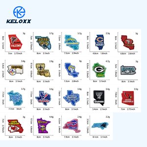 Parches Termoadhesivos con Lentejuelas Bordadas con el Tema de Equipos de la <span class=keywords><strong>NFL</strong></span>, Directo de Fábrica KUAIQIU, Hilo de Poliéster para Fanáticos del Rugby, Accesorios Deportivos - Product Image 2