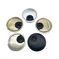 Cache-câbles rond en alliage de zinc pour bureau, boîte de gestion de câbles pour table, couvercle de trou de bureau