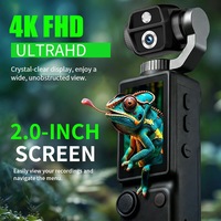 Kamera Aksi Olahraga Rekam Konferensi Luar Ruangan Genggam Layar 1,9 Inci Lensa Putar 180 Derajat Fokus Otomatis HD 4K Baru
