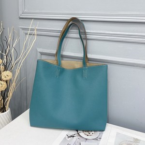 Bolso de cuero de vaca auténtico de doble cara para mujer, bolsa de mano con logotipo impreso personalizado, de diseñador de lujo, de calidad superior, novedad - Product Image 2