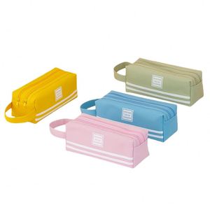 Big Capacity Pencil Case Multicolored Pencil <b>Bag</b> Portable Two Pockets Custom Printing for Kids Student <b>School</b> Office Supplies - Product Image 3