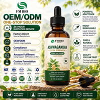 Gouttes liquides d'Ashwagandha en marque blanche OEM/ODM, extrait de racine d'Ashwagandha, complément d'Ashwagandha pour soutenir l'humeur et la gestion du stress