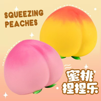 Aardbei Stressbal Speelgoed, Zacht Knijpbaar Fruit Fidget Speelgoed voor Kinderen, Zintuiglijk Speelgoed Cadeau