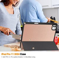 Housse de tablette avec fonction de réveil/veille automatique et support pour stylet pour iPad Pro 11, design personnalisé, antichoc, robuste