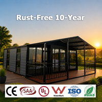 Casa Contenedor Expandible de 40 pies, Villa de Lujo de 4 Dormitorios, Baño Doble, Cocina, Estructura de Acero con Ventanas Panorámicas