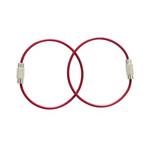 Yiwang พวงกุญแจเชือกลวด150มม. สีแดงพร้อมสกรูล็อก - Product Image 1