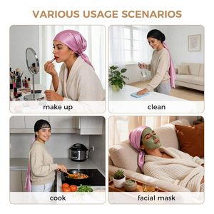 Gorro de satén dos en uno <span class=keywords><strong>para</strong></span> rizar el cabello, gorro de <span class=keywords><strong>dormir</strong></span>/baño <span class=keywords><strong>para</strong></span> mujer, estilo étnico, ajustable, <span class=keywords><strong>para</strong></span> las cuatro estaciones, herramienta <span class=keywords><strong>para</strong></span> el cabello - Product Image 6