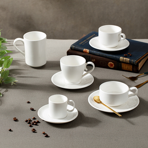 Hefa Vajjila Vaissele ensemble de vaisselle en porcelaine blanche assiette latérale en céramique pour décor de mariage Restaurant assiettes de service Frost - Product Image 5