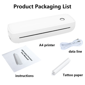 Máy in nhiệt A4 di động giá rẻ, kết nối Bluetooth không dây, in tài liệu và ảnh bỏ túi, có sẵn hàng - Product Image 6